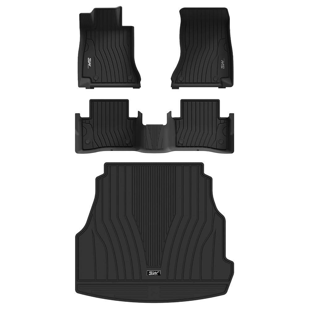 3W Mercedes-Benz C-Class 2022-2024 (for Sedan Only) Custom Floor Mats / Trunk Mat TPE Material & All-Weather Protection Vehicles & Parts 3Wliners 2022-2024 C-Class 2022-2024 1st&2nd Row + Trunk Mat