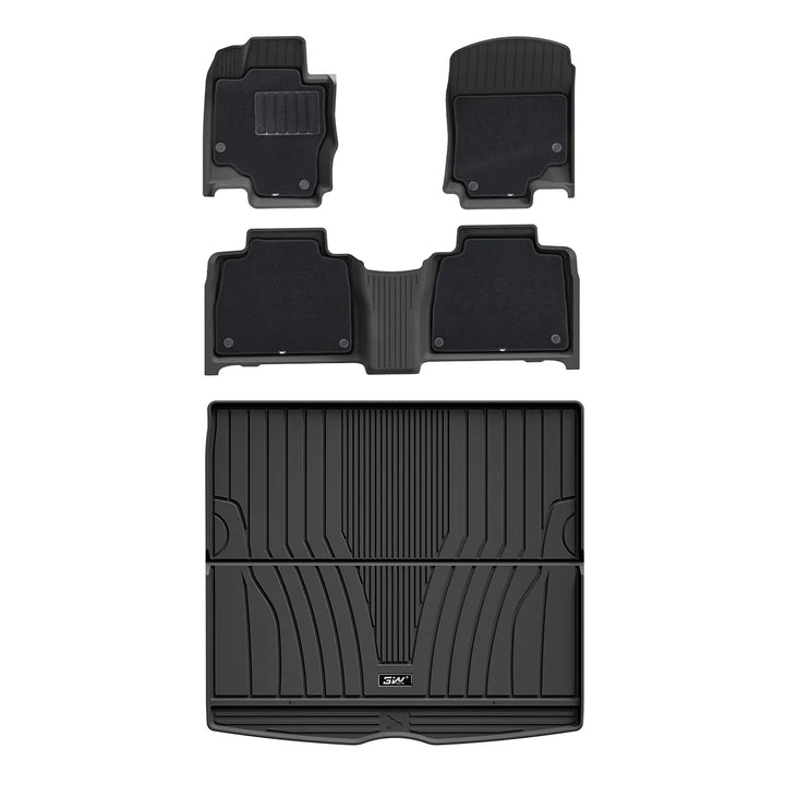 3W Mercedes-Benz GLE 2020-2025 (Not Fit Coupe) Custom Floor Mats / Trunk Mat Thorex™ All-Weather Protection - 3Wliners