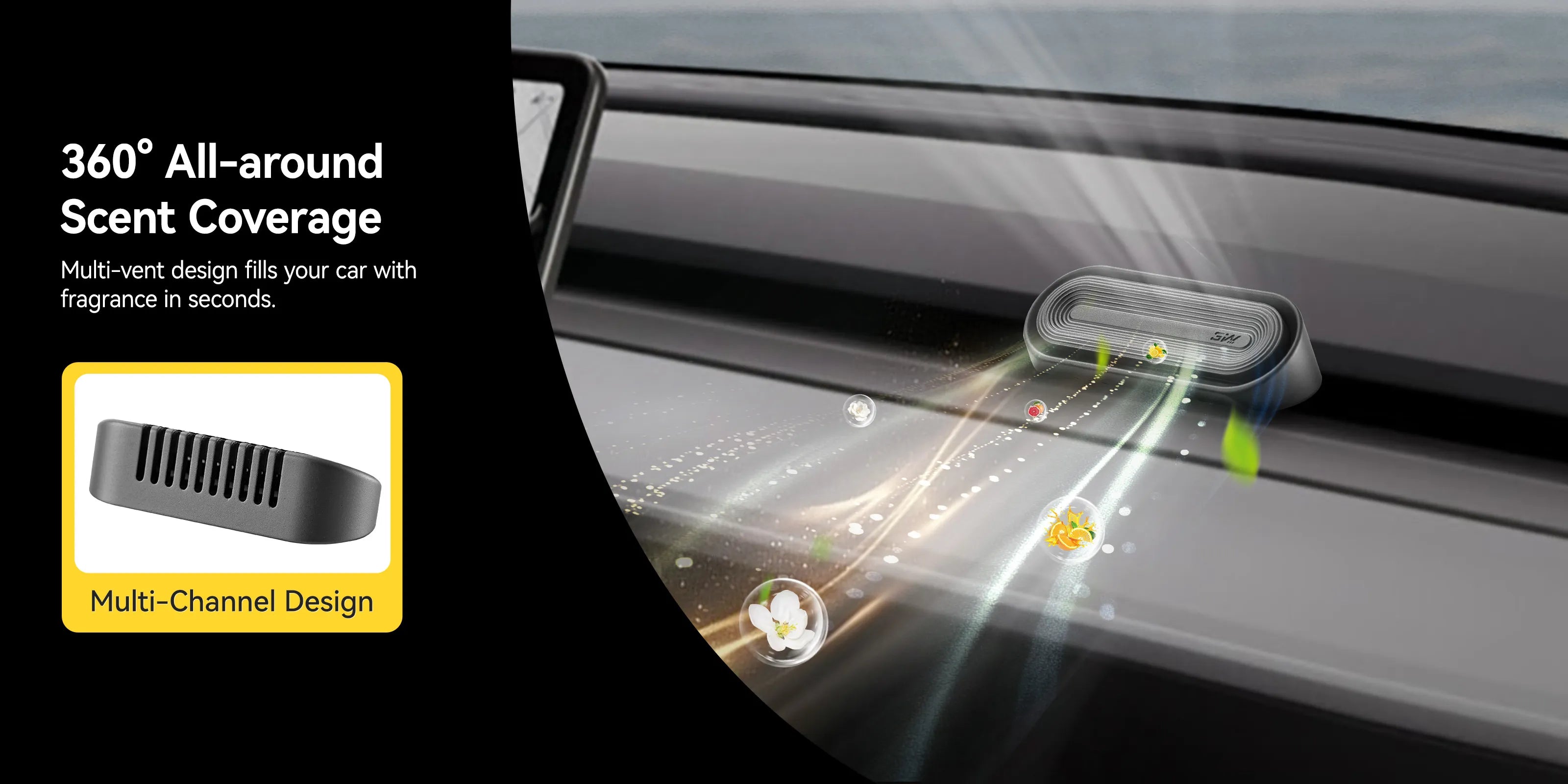 Center Console Car Air Freshener For  Tesla Model Y Juniper 2025-2026 
 With Magnetic Attraction Design   Long-Lasting Fragrance, Damage-Free Installation

