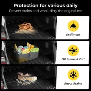 3W Cargo Liner for Chevy Trax 2024 2025 2026, All Weather TPE Custom Fit Floor Mats for Cars, Car Mats Trunk Mat for Chevy Trax Accessories, Black
