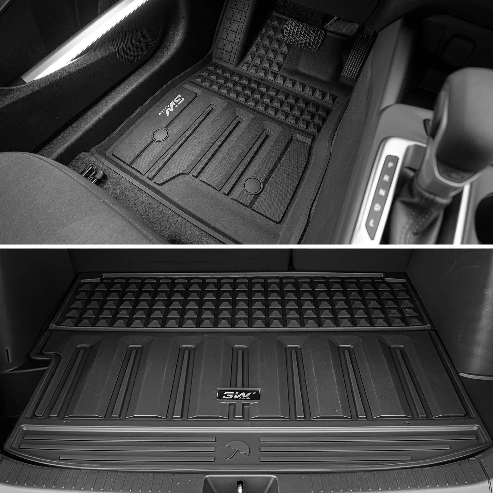 3W Floor Mats for Chevy Trax 2024 2025 2026, All Weather TPE Custom Fit Floor Mats for Cars, Car Mats Full Set for Chevy Trax Accessories, Black