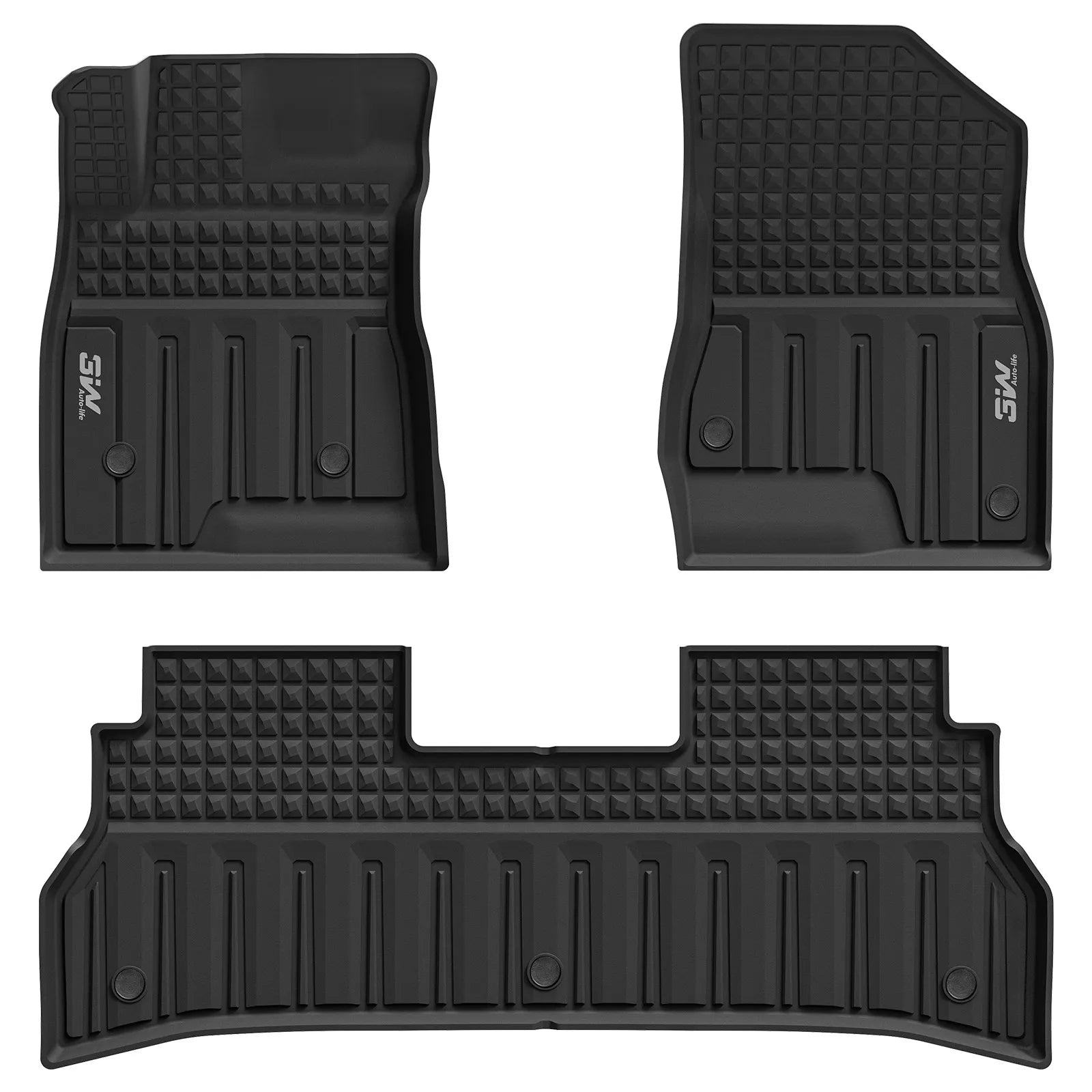 3W Floor Mats for Chevy Trax 2024 2025 2026, All Weather TPE Custom Fit Floor Mats for Cars, Car Mats Full Set for Chevy Trax Accessories, Black