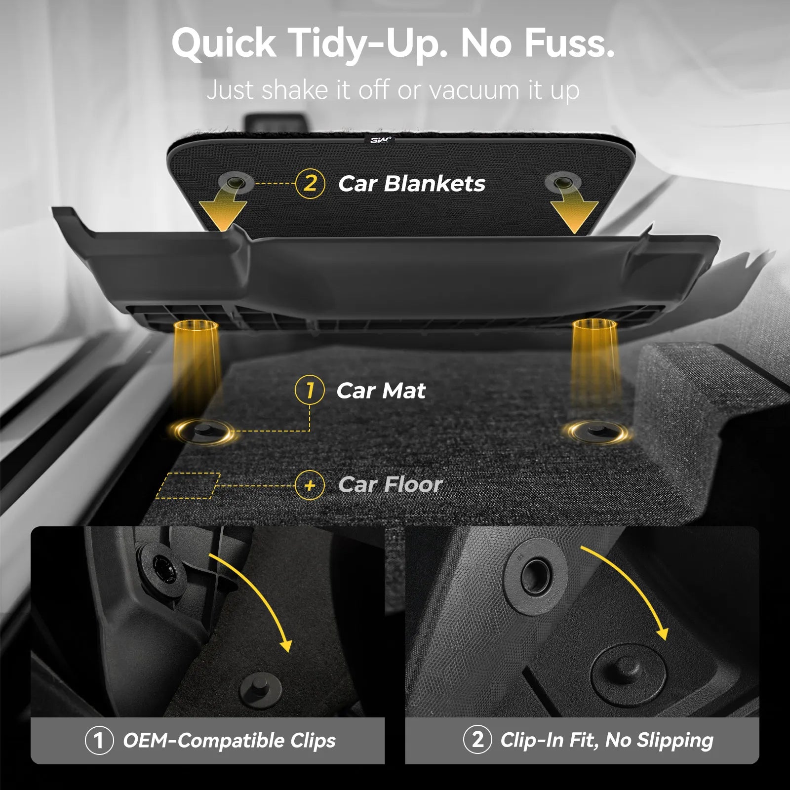 3W Floor Mats&Carpet for Toyota Tacoma 2024-2026 Double Cab Auto Tran(Not Fit Hybrid & XtraCab) with Metal Pedals, TPE All Weather Custom Fit Floor Liner for Tacoma TRD/SR/SR5/limited Car Liners.