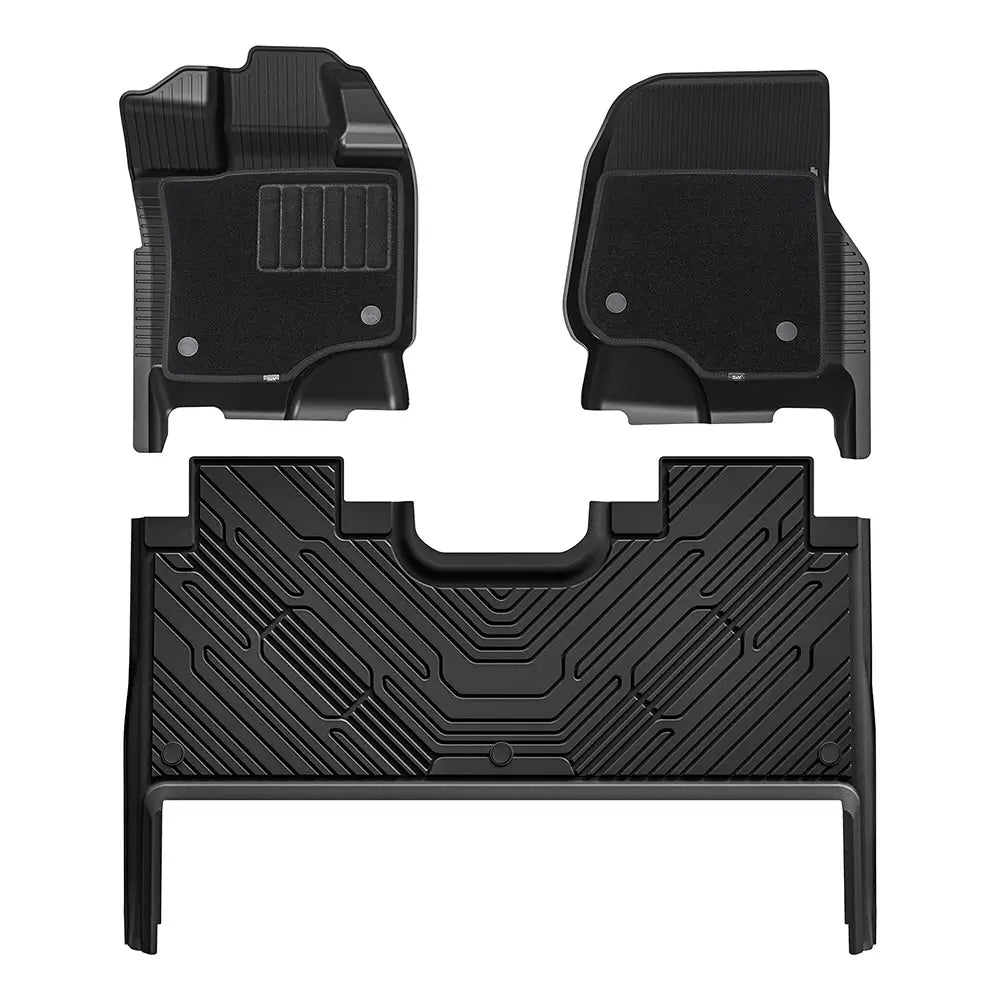 3W Ford F150 Custom Floor Mats F-150 Lightning SuperCrew Cab 2015-2025 Thorex™ All-Weather Protection