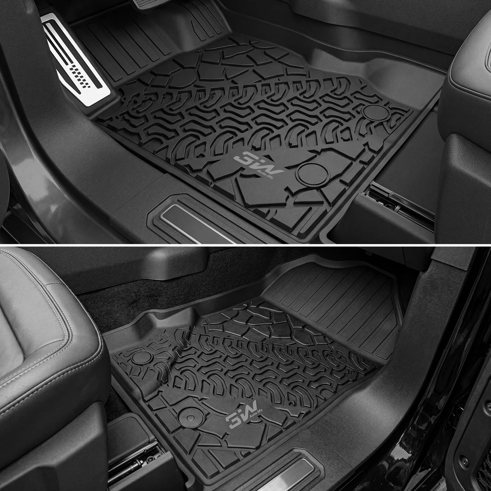 3W Ford Bronco 2-Door 2021-2025 Floor Mats Trunk Mats Thorex™ All-Weather Protection - 3Wliners