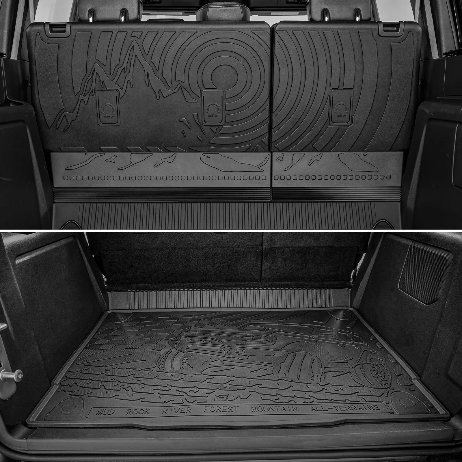 3W Ford Bronco 4-Door 2021-2025 Floor Mats / Trunk Mat Thorex™ All-Weather Protection - 3Wliners
