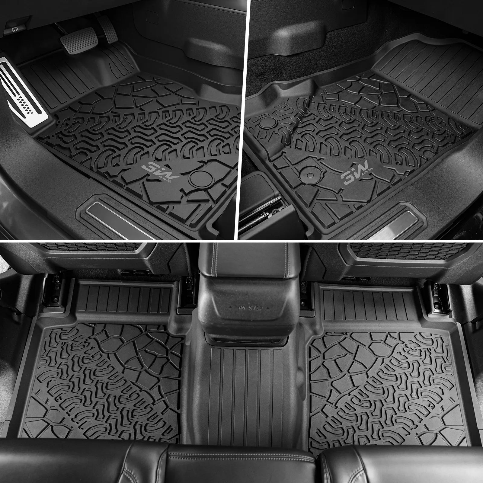 3W Ford Bronco 4-Door 2021-2025 Floor Mats / Trunk Mat Thorex™ All-Weather Protection - 3Wliners