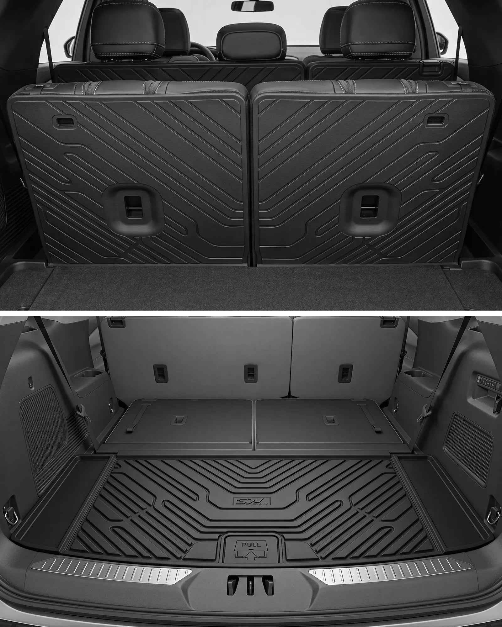 3W Ford Explorer 2020-2026 Floor Mats 6-Seat (Includes Hybrid) Thorex™ All-Weather Protection - 3Wliners