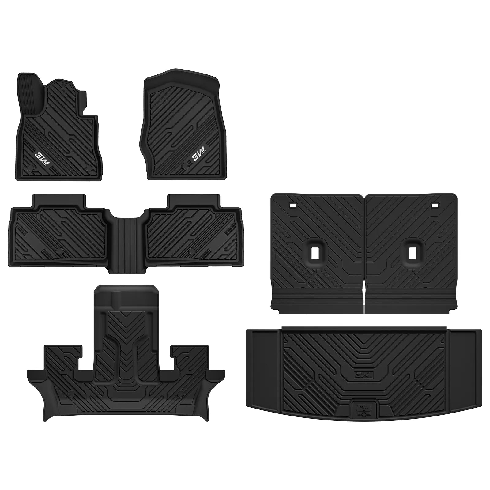3W Ford Explorer 2020-2026 Floor Mats 6-Seat (Includes Hybrid) Thorex™ All-Weather Protection - 3Wliners