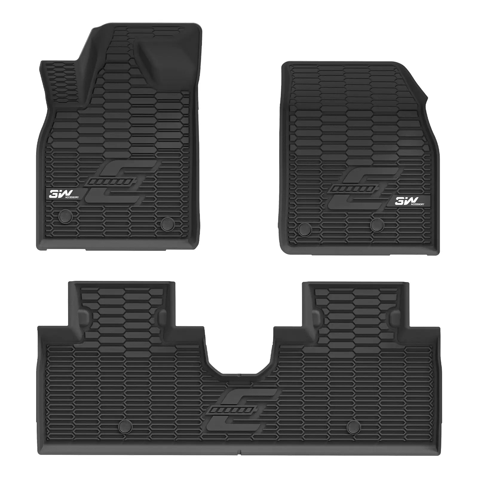 3W Ford Mustang Mach-E 2021-2025 Custom Floor Mats / Trunk Mat Thorex™ All-Weather Protection - 3Wliners