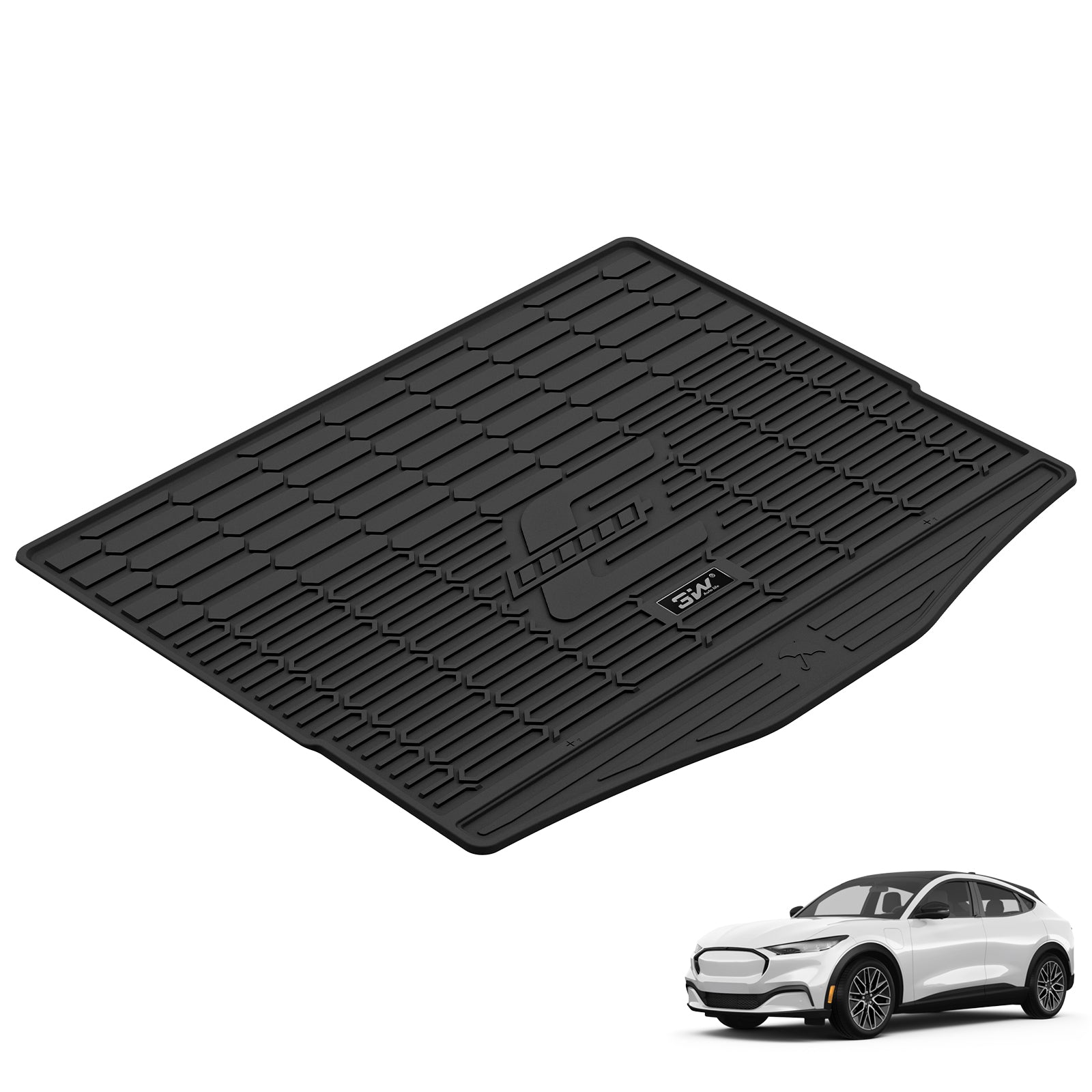 3W Ford Mustang Mach-E 2021-2025 Custom Floor Mats / Trunk Mat Thorex™ All-Weather Protection - 3Wliners