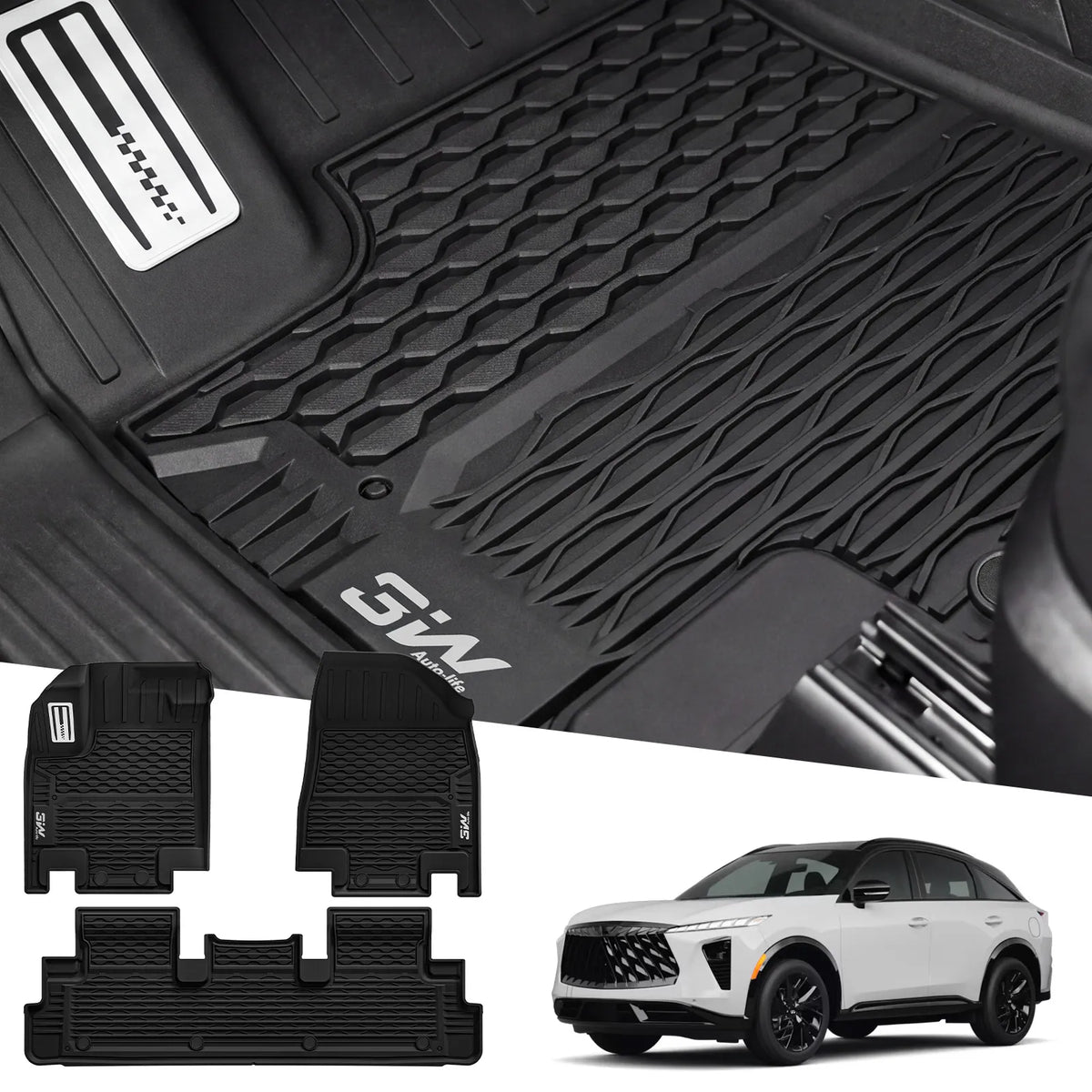 3W Infiniti QX65 2027 Custom Floor Mats Thorex™ All-Weather Protection