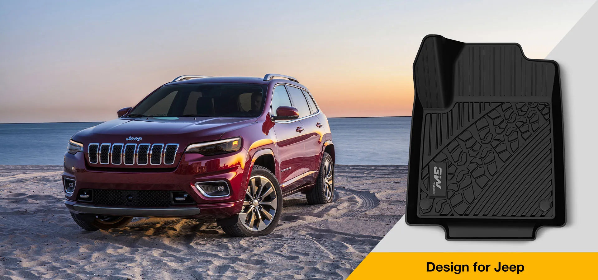 Jeep Cherokee 2015-2023 Custom Floor Mats / Trunk Mat TPE Material ...