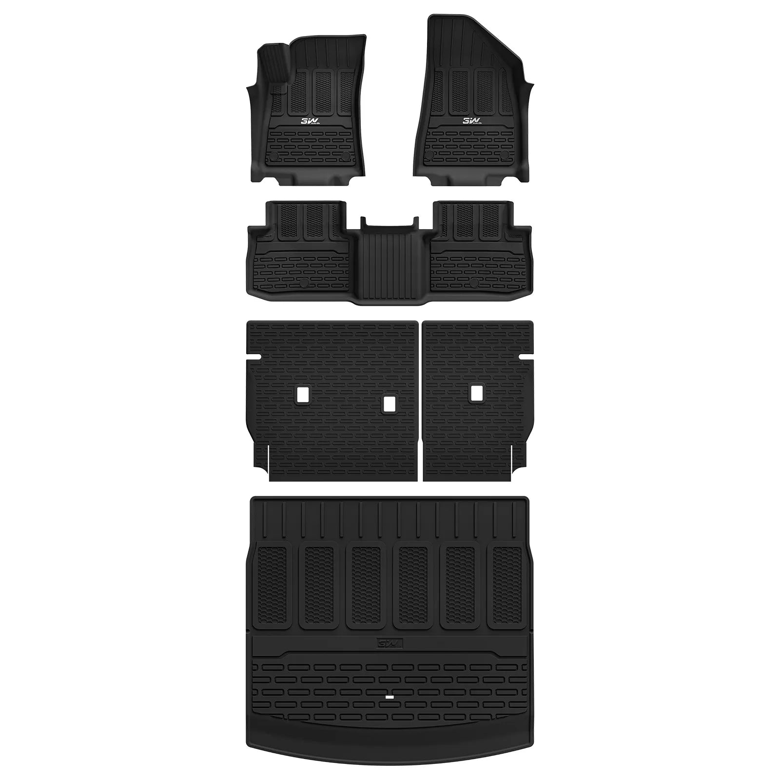 3W Jeep Wagoneer S EV 2024-2026 Custom  Floor Mat Trunk Mat Thorex™ All-Weather Protection - 3Wliners