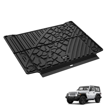 3W Jeep Wrangler 4XE Custom Floor Mats / Trunk Mat 2021-2025 Hybrid 4 Door Thorex™ All-Weather Protection