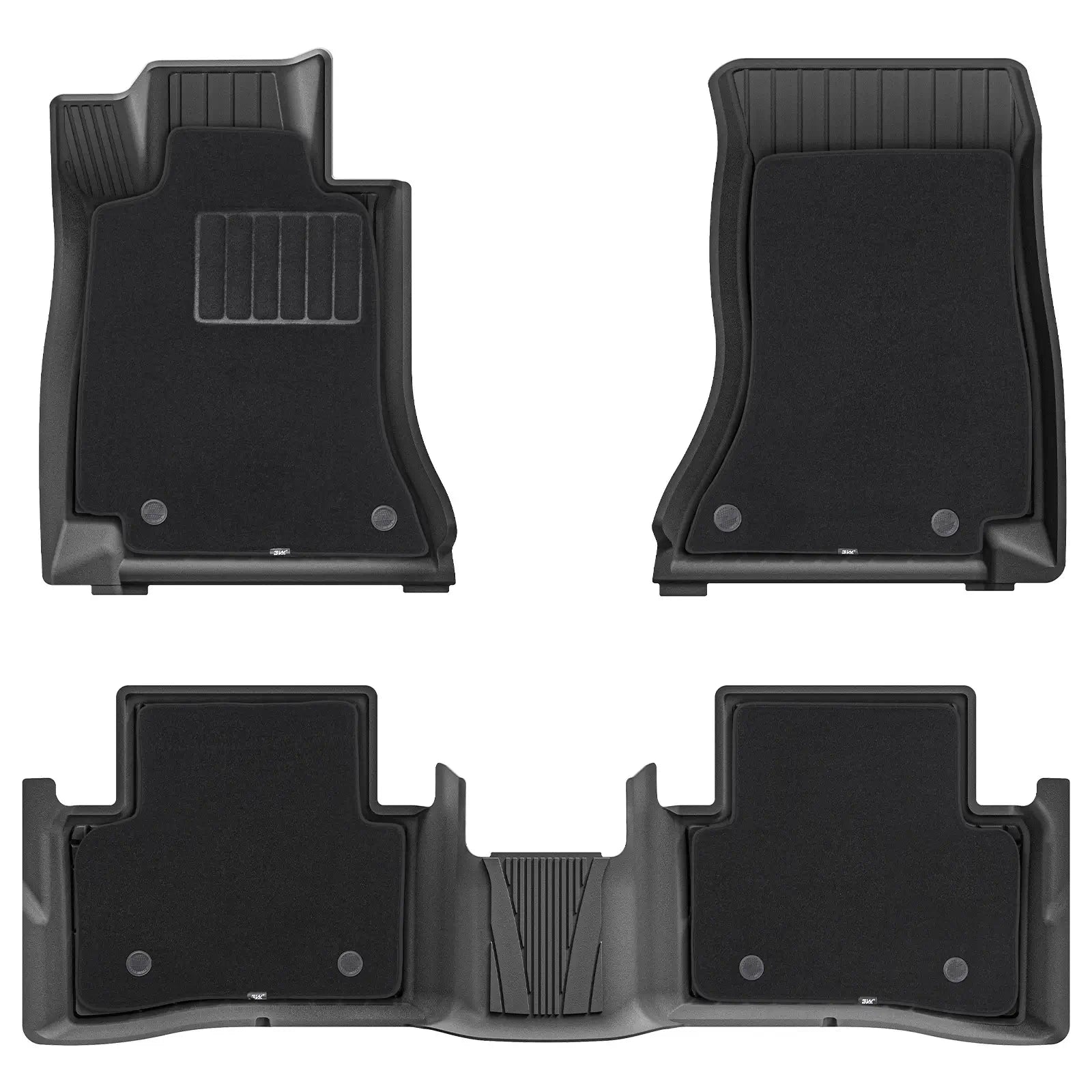 3W Mercedes-Benz C-Class 2015-2021 (for Sedan Only, Not Fit Convertible) Custom Floor Mats Thorex™ All-Weather Protection - 3Wliners
