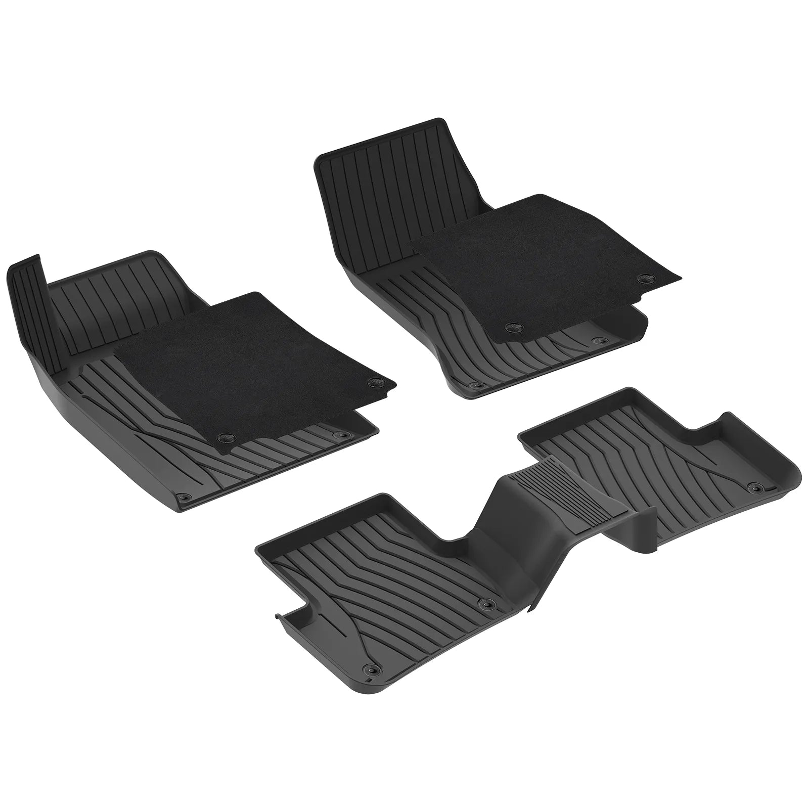 3W Mercedes-Benz CLA 2020-2024 Custom TPE Floor Mats with Double Layer Carpet & All-Weather Protection Vehicles & Parts Car Accessories