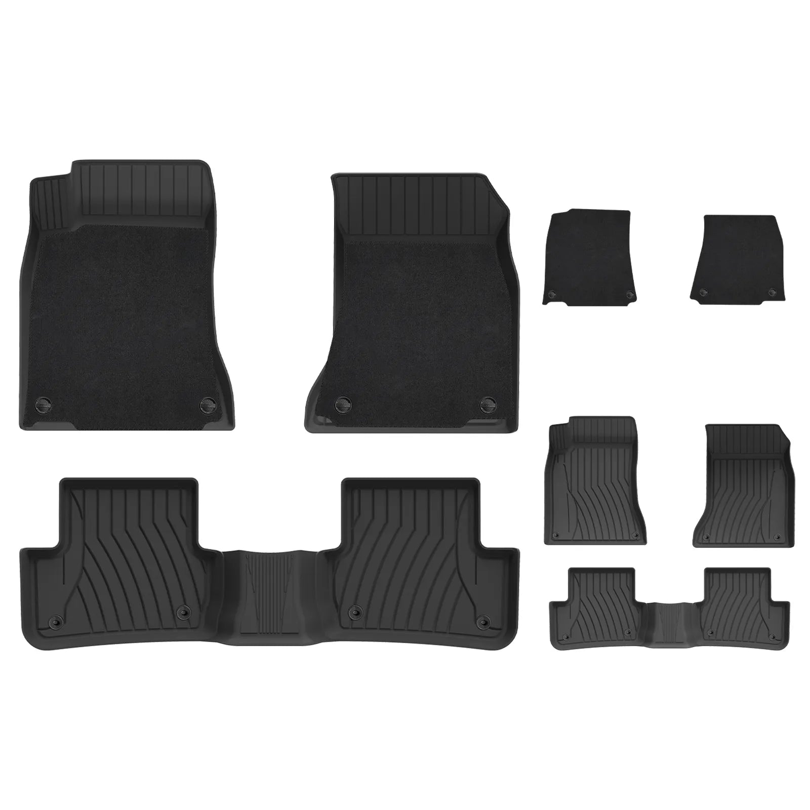 3W Mercedes-Benz CLA 2020-2024 Custom TPE Floor Mats with Double Layer Carpet & All-Weather Protection Vehicles & Parts Car Accessories