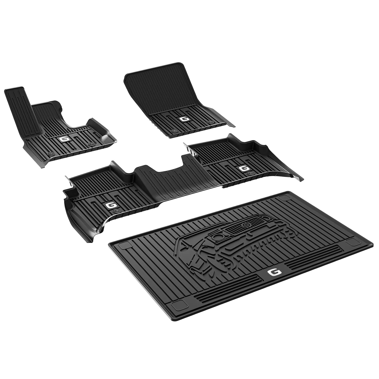 3W Mercedes-Benz G-Class 2019-2025 Custom Floor Mats / Trunk Mat TPE Material & All-Weather Protection Vehicles & Parts 3Wliners Car Accessories