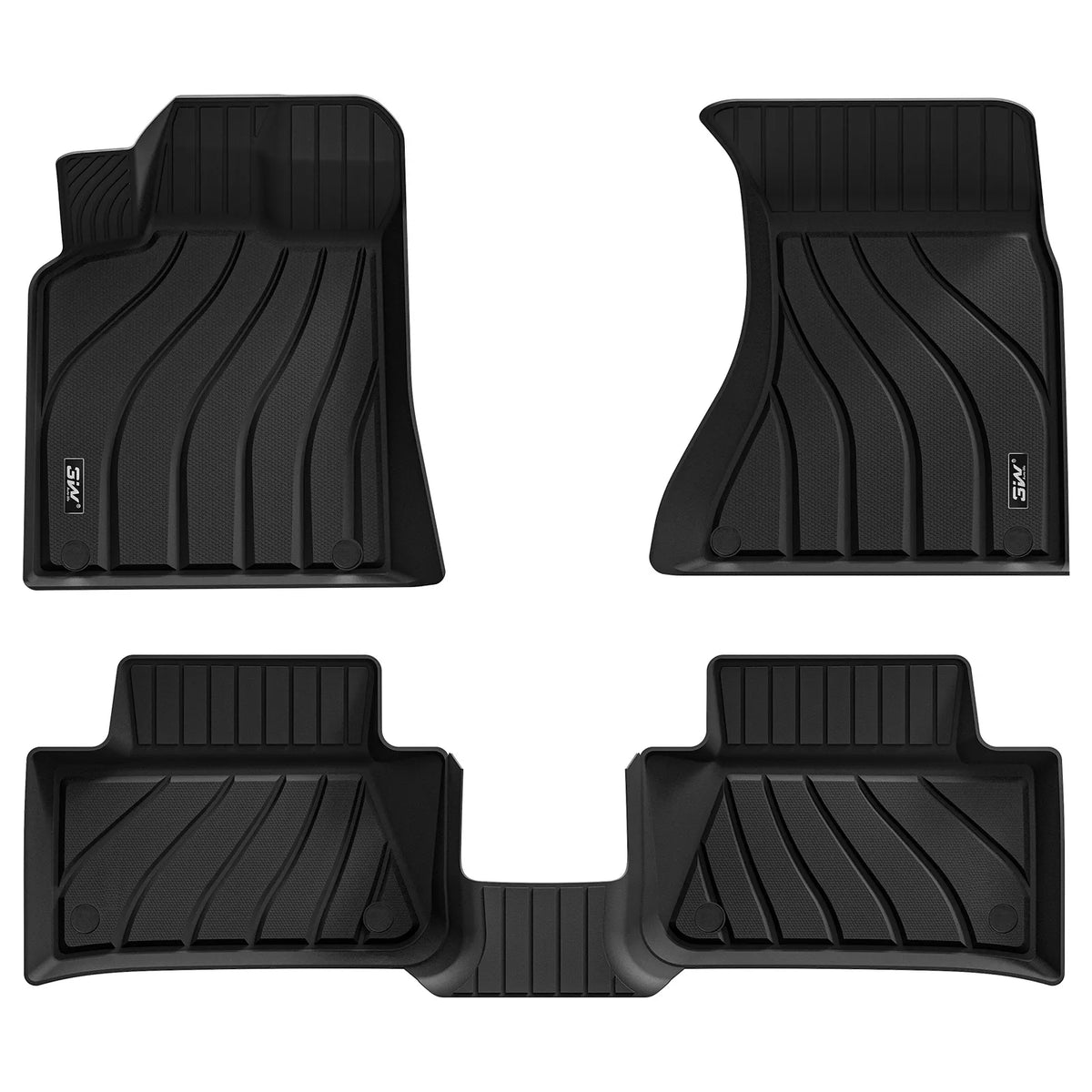 3W Floor Mats for Macan S/Turbo/S Diesel/GTS (Not for EV), Max Surface Coverage, Safety Comes First, Easy Installation, Anti-Slip, Easy To Clean, All Weather, Durable TPE Car Mats