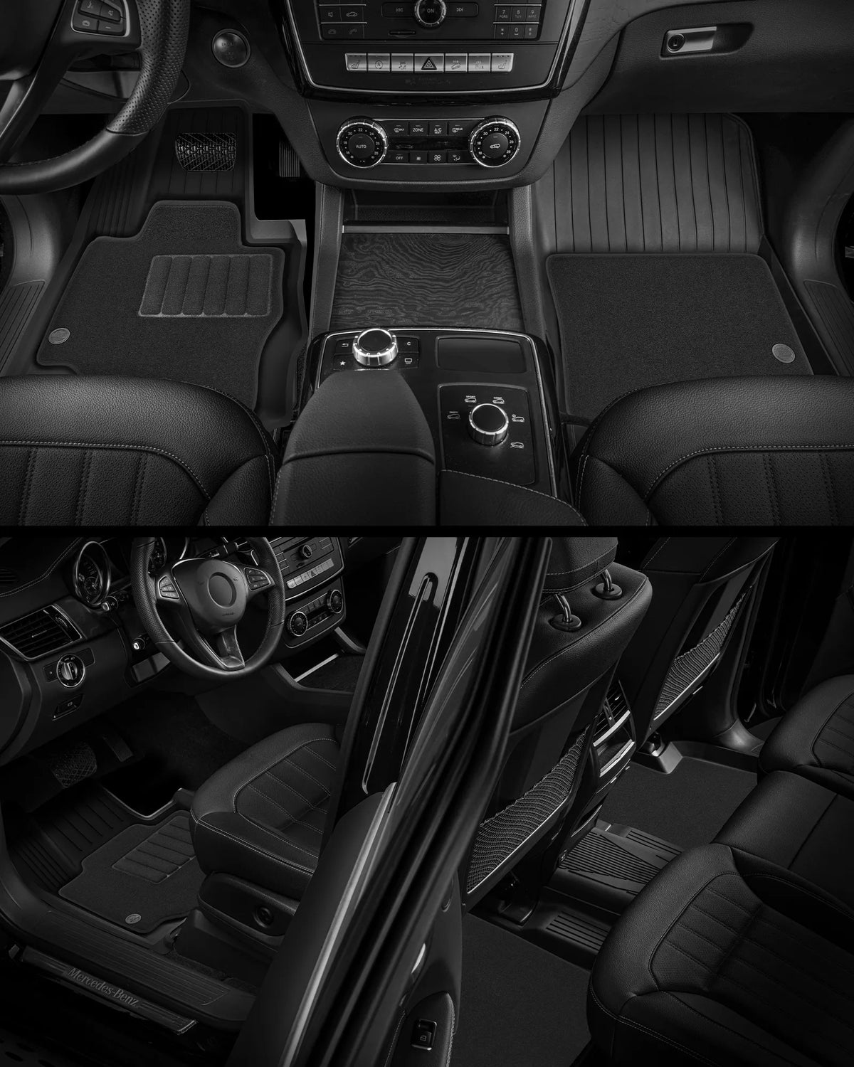 3W Floor Mats with Double-layered Carpet for Macan S/Turbo/S Diesel/GTS (Not for EV), Max Surface Coverage, Safety Comes First, Easy Installation, Anti-Slip, Easy To Clean, All Weather, Durable TPE Car Mats with Detachable Carpet