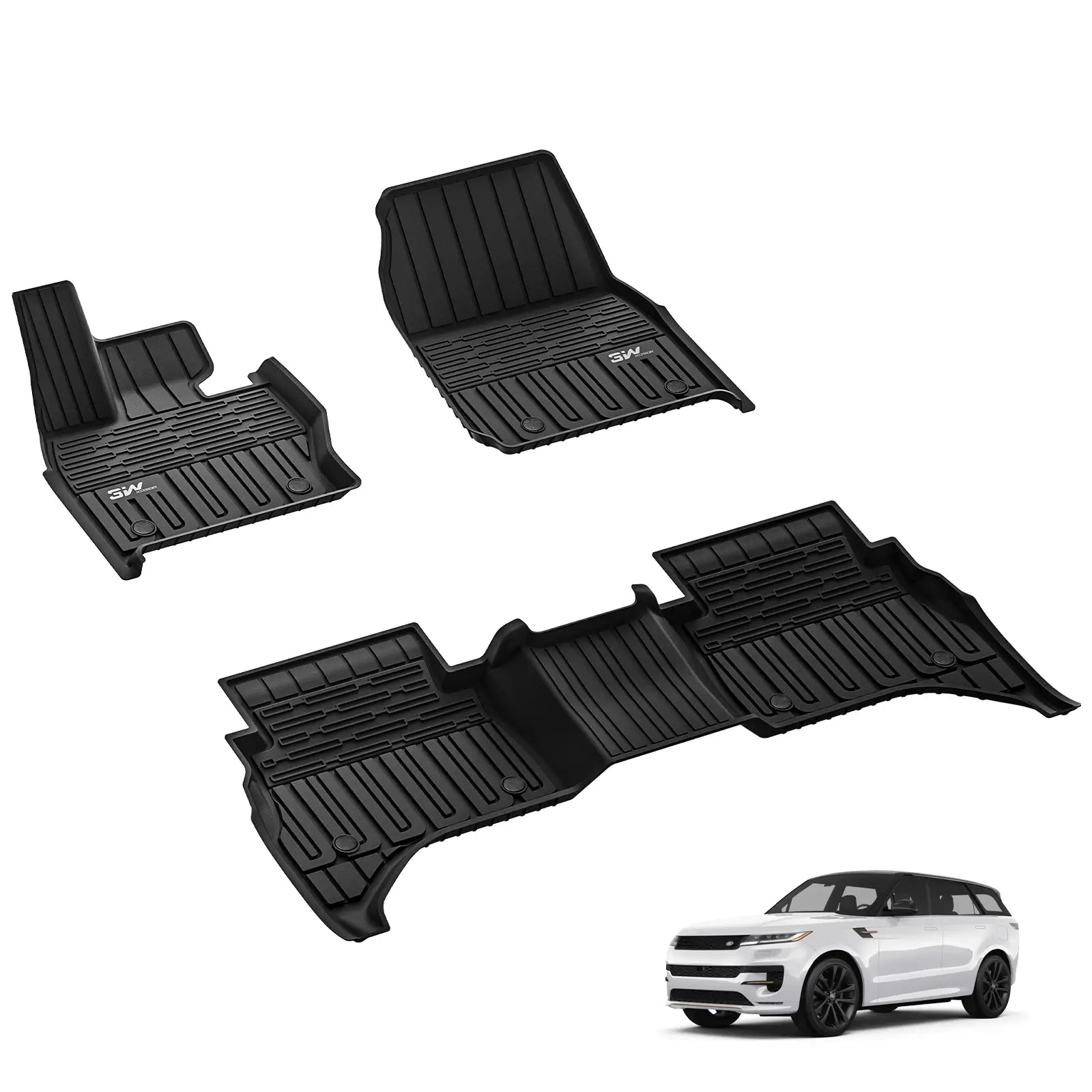 3W Land Rover/Range Rover Sport 2023-2024 Custom Floor Mats / Trunk Mat TPE Material & All-Weather Protection Vehicles & Parts 3Wliners   