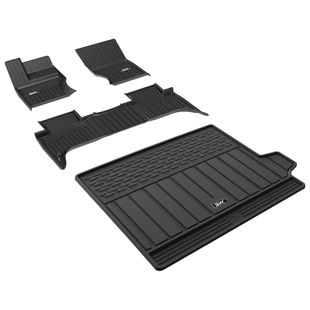 3W Custom Floor Mats Ford F250 F350 F450 F550 20172025 Super Duty CrewCab with Under Seat