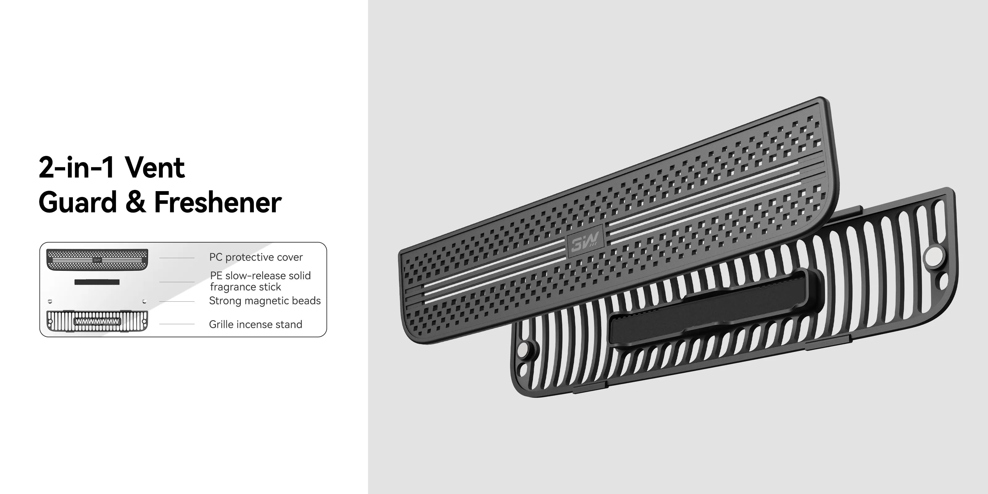 Rear Car Air Vent Freshener  For Tesla Model 3 Highland 2024-2025/ Y Juniper 2025-2026 Damage-Free Installation, OEM-Matched Fit, Long-Lasting Fragrance