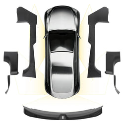 3W Tesla Model 3 Highland 2024-2026 Door Sill Guards 5PCS Trunk Protector Custom Fit Car Accessories TPE Anti-Kick Door Entry Cover