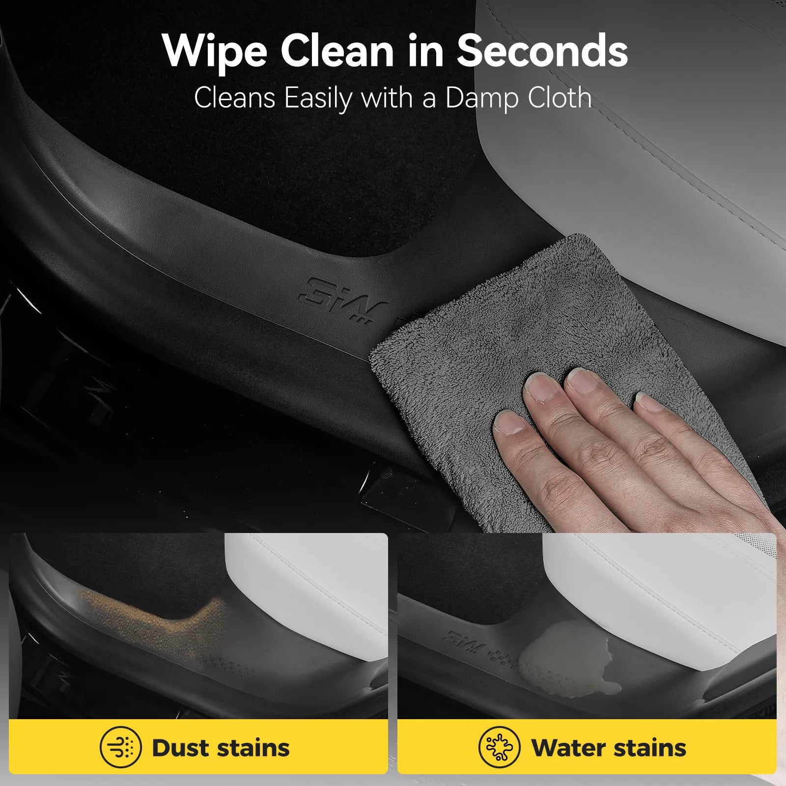 3W Tesla Model 3 Highland 2024-2026 Door Sill Guards 5PCS Trunk Protector Custom Fit Car Accessories TPE Anti-Kick Door Entry Cover