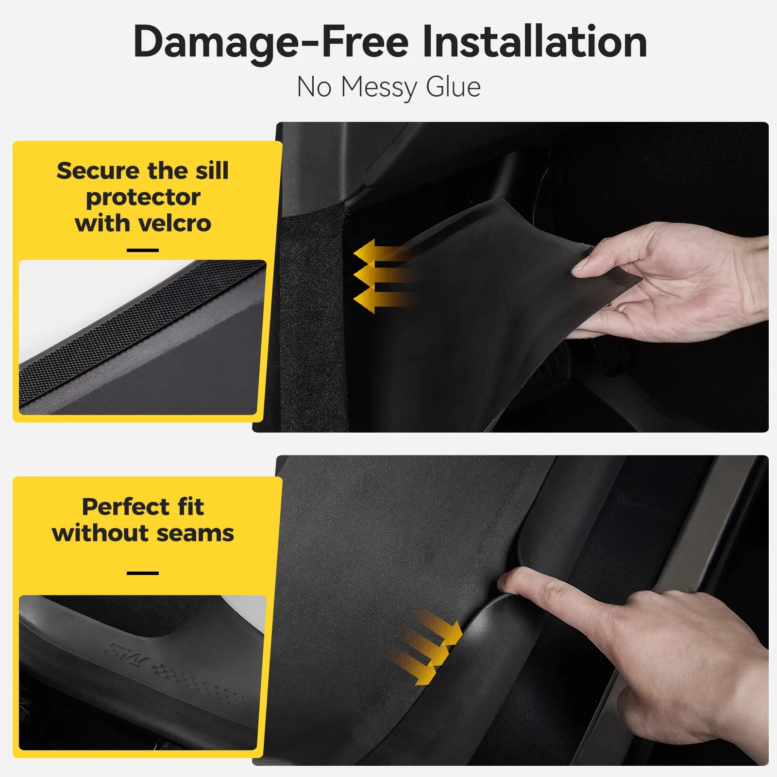 3W Tesla Model 3 Highland 2024-2026 Door Sill Guards 5PCS Trunk Protector Custom Fit Car Accessories TPE Anti-Kick Door Entry Cover