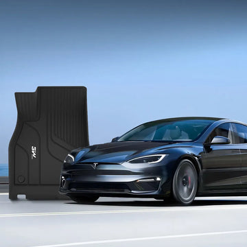 3W Tesla Model X 2021-2025 6-Seat Custom Floor Mats Trunk Mats Thorex™ All-Weather Protection