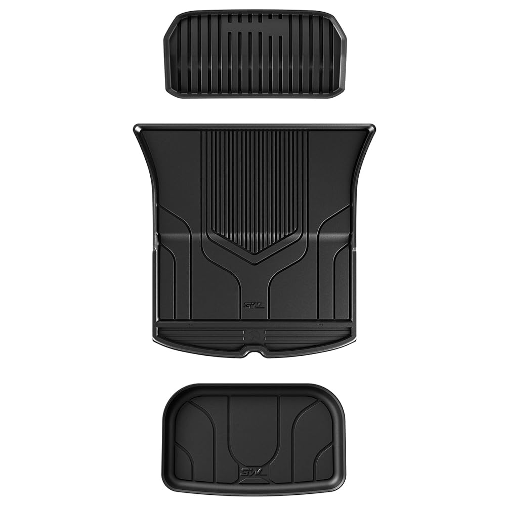 3W Tesla Model Y 2020-2024 Custom Floor Mats / Trunk Mats Thorex™ All-Weather Protection 5-Seater - 3Wliners