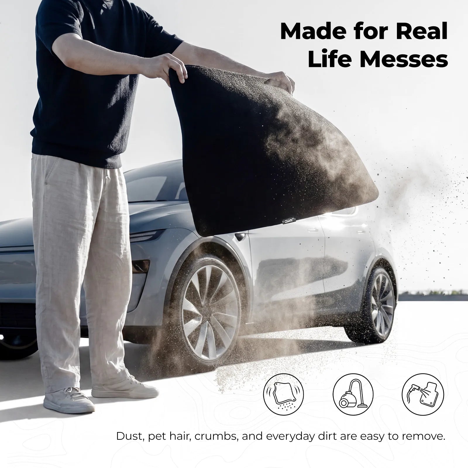 3W Floor Mats with Double Layer Carpet / Trunk Mat for Tesla Model Y Juniper 2025-2026 (Not Fit 2026 Model Y Standard Range) Thorex™ All Weather Protection - 3Wliners