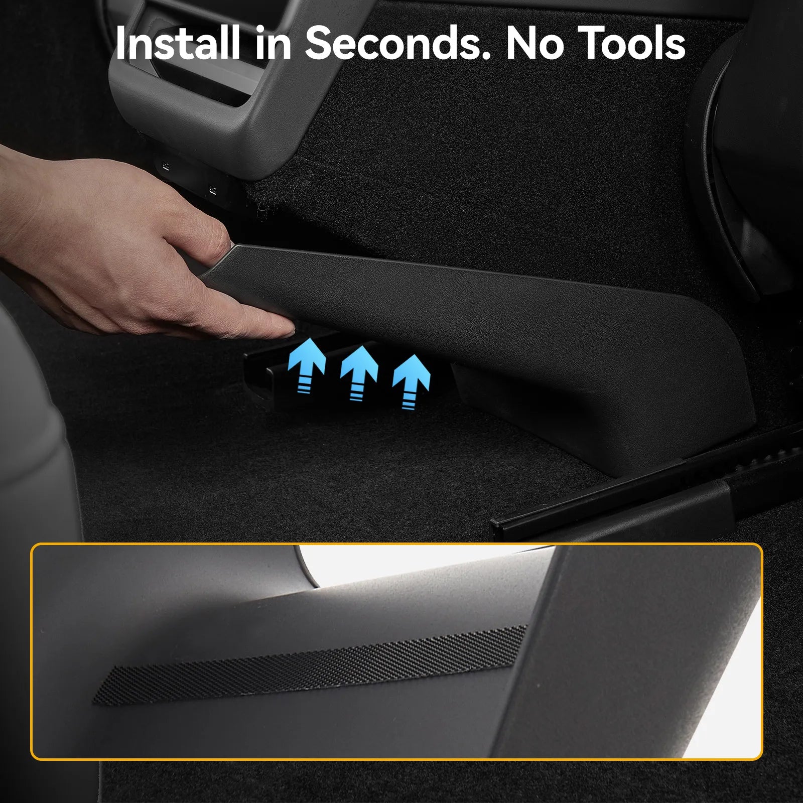 3W Custom Rear Console Anti-kick Cover for Tesla Model Y Juniper (Only Fit for Premium & Performance ) 2025-2026 Tesla Car Accessories - 3Wliners