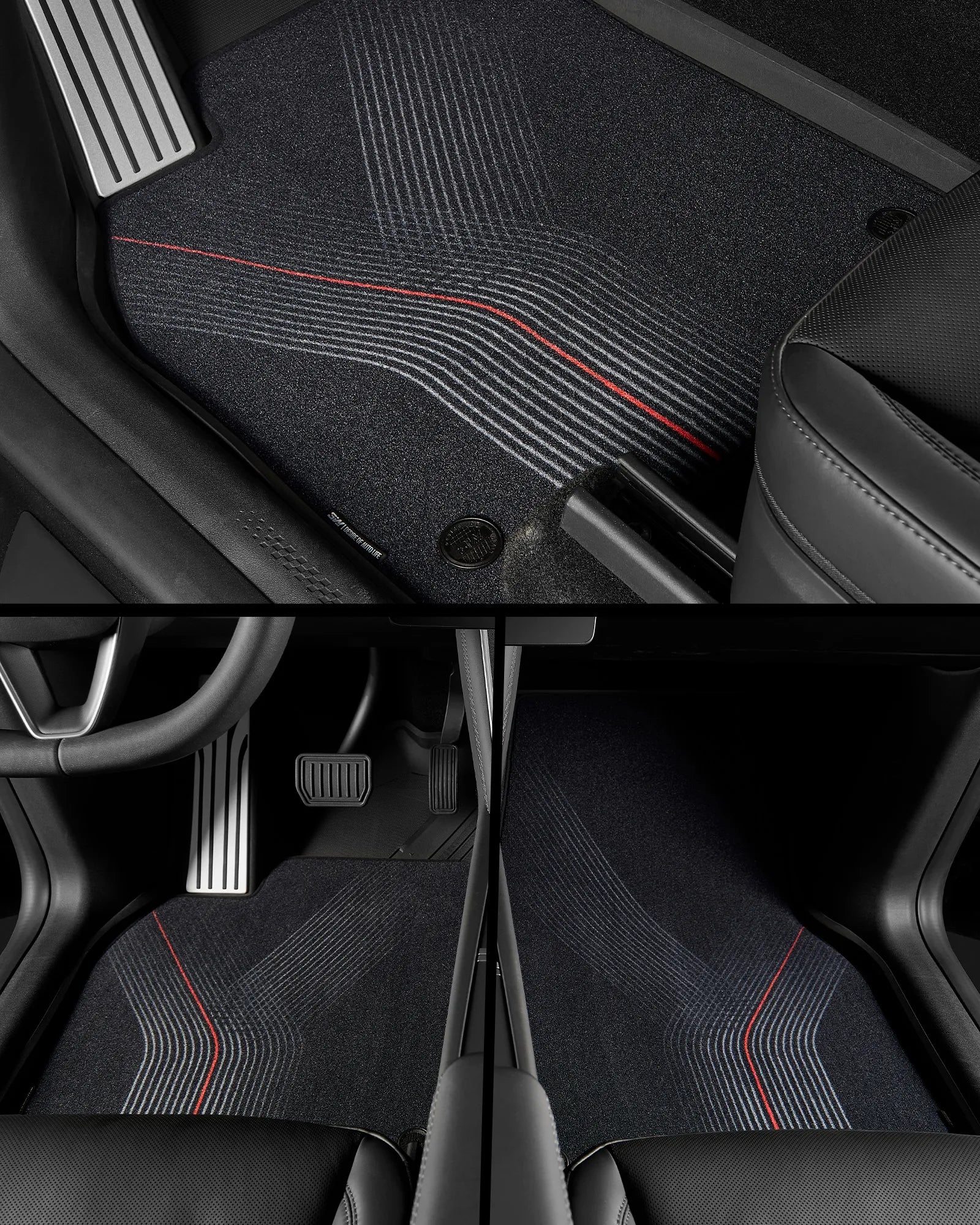 3W Tesla Model Y Standard 2025-2026 Custom Floor Mats / Trunk Mat / Seat Back Protector Thorex™ All Weather Protection - 3Wliners