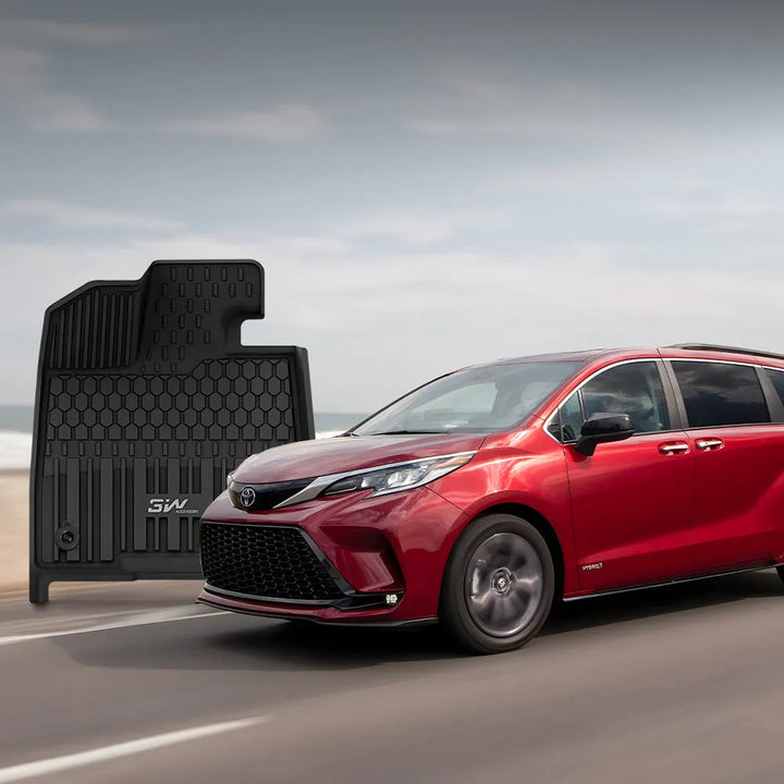 3W Toyota Sienna 7 Seat / 8 Seat 2021-2025 Custom Trunk Mat TPE Material & All-Weather Protection Vehicles & Parts 3Wliners