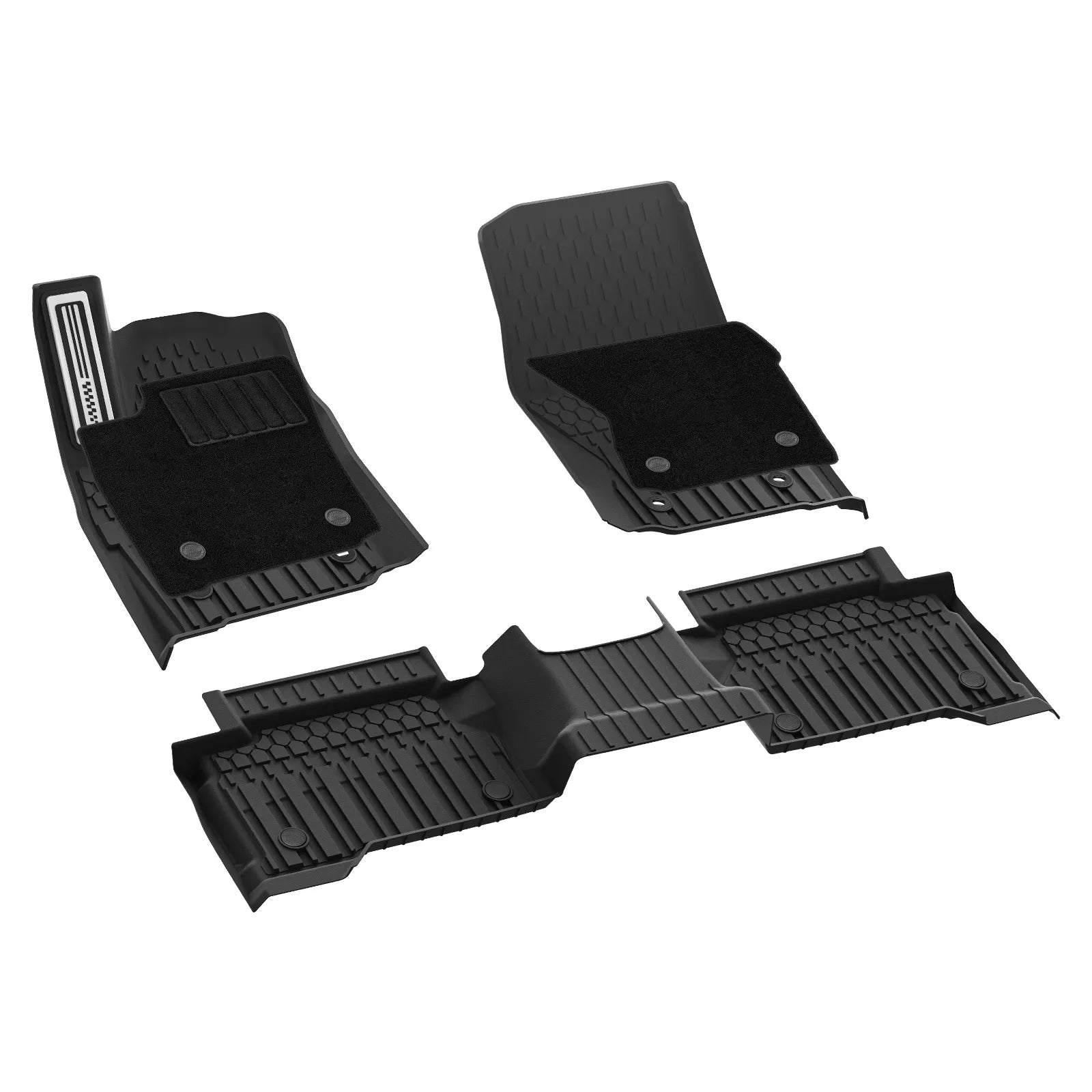 3W Toyota Tacoma 2024-2026 (Double Cab, Automatic Transmission) (Not for Hybrid) Floor Mats/ Bed Mat Thorex™ All Weather Custom Fit - 3Wliners