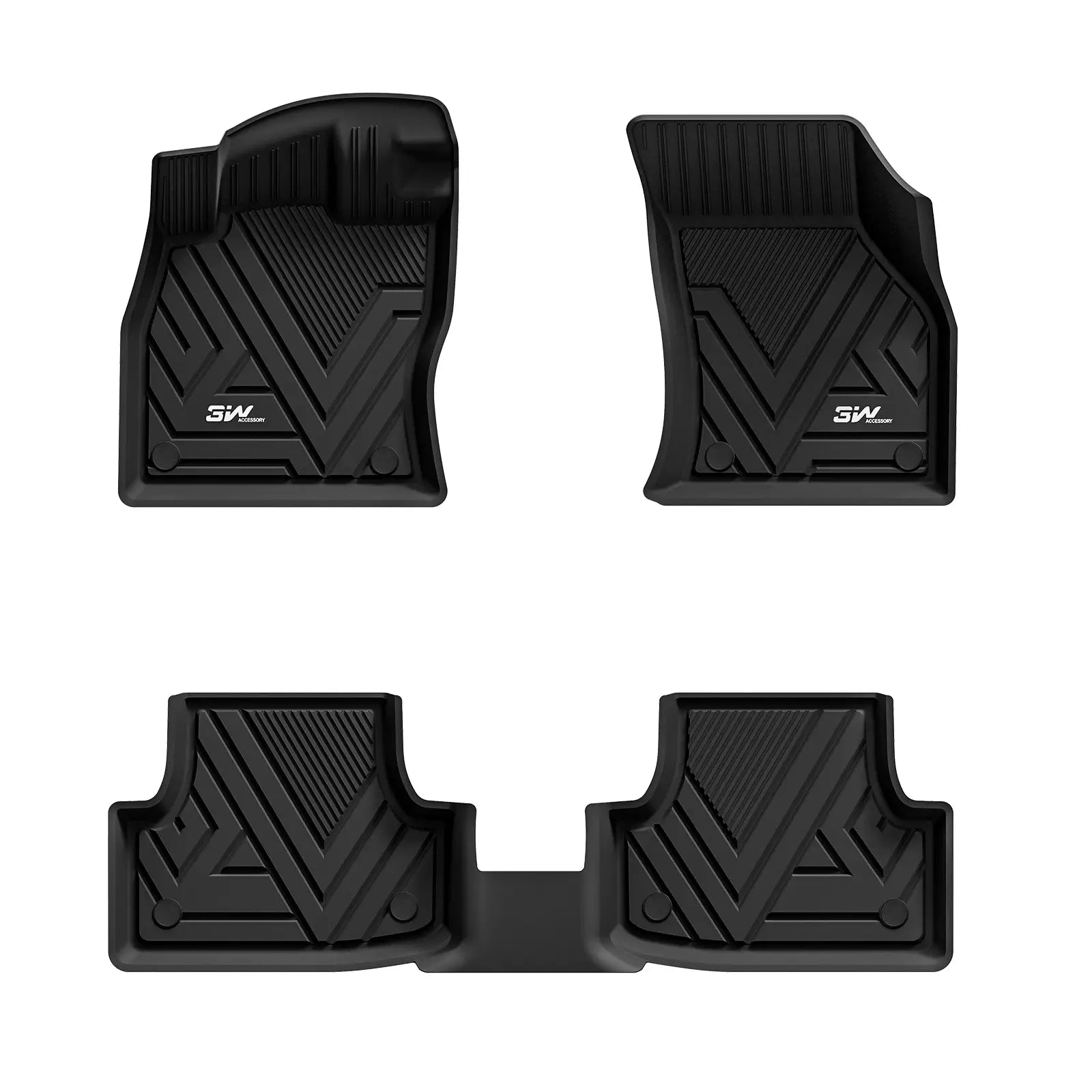 3W Floor Mats Compatible for Volkswagen Golf 2015-2024 Floor Liners for VW Golf TPE Material & All-Weather Protection Vehicles & Parts 3Wliners 2015-2024 Golf 2015-2024 1st&2nd Row Mats