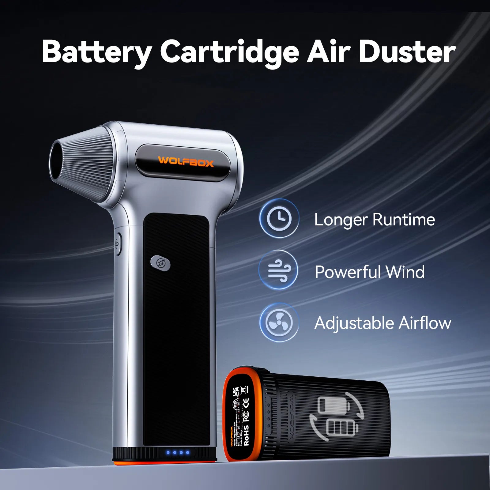 WOLFBOX Compressed Air Duster - Super Power Electric Air Duster WOLFBOX