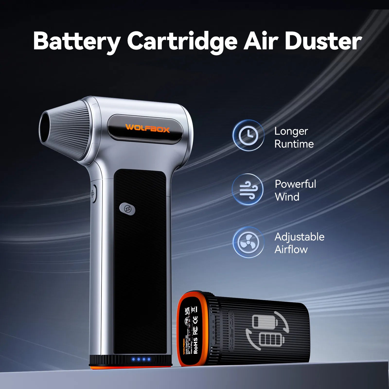 WOLFBOX Compressed Air Duster - Super Power Electric Air Duster WOLFBOX