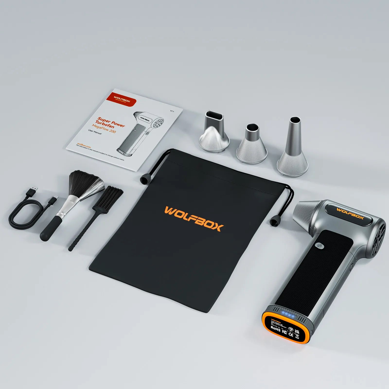 WOLFBOX Compressed Air Duster - Super Power Electric Air Duster WOLFBOX