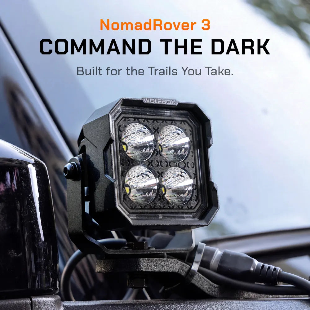 NomadRover 3 inch LED pod light with 4,890 lumens for Jeep, truck, and SUV off-road lighting