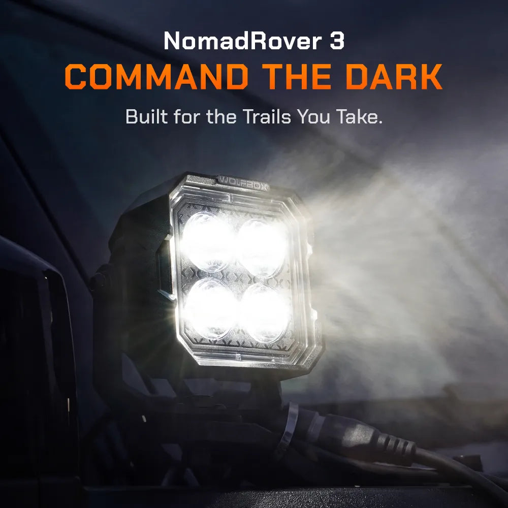 NomadRover 3 inch LED pod light with 4,890 lumens for Jeep, truck, and SUV off-road lighting