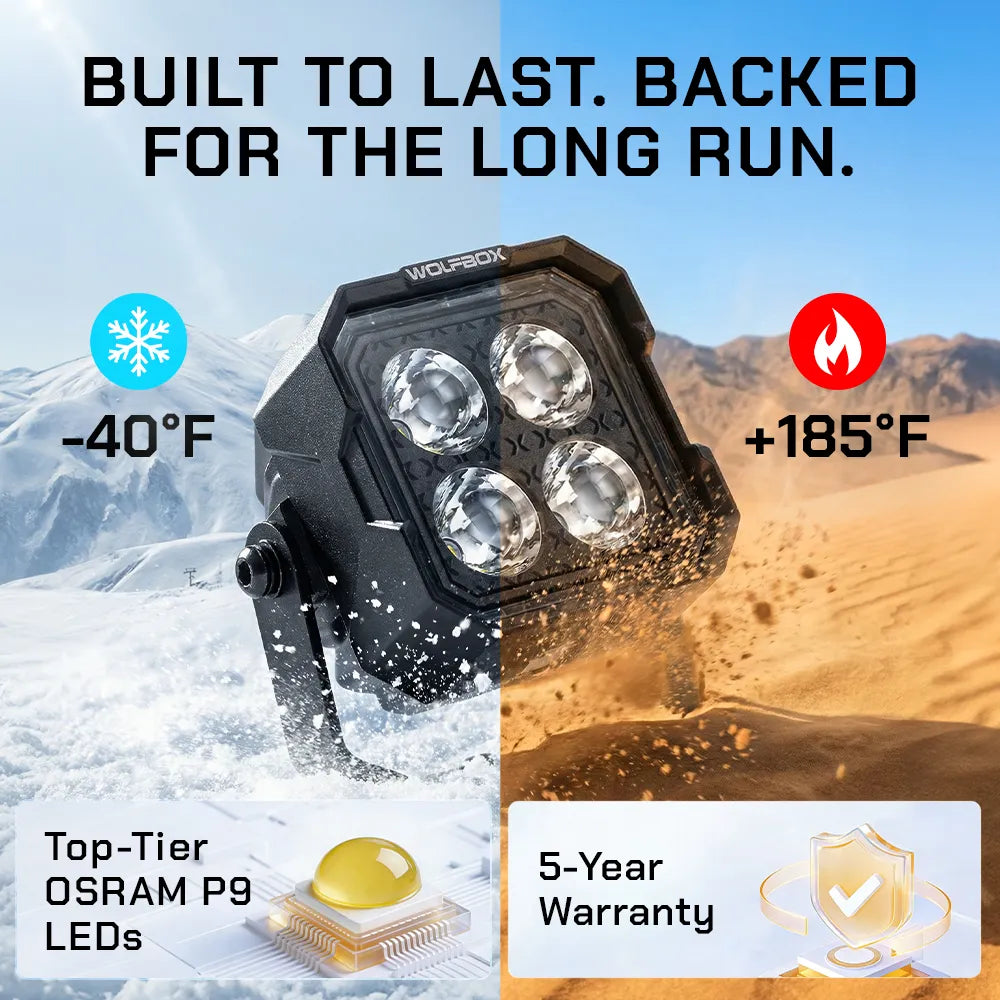 NomadRover 3 inch LED pod light with 4,890 lumens for Jeep, truck, and SUV off-road lighting