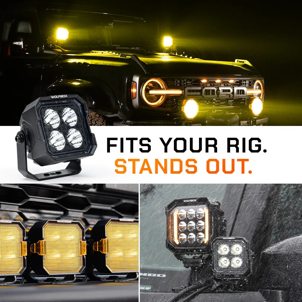 NomadRover 3 inch LED pod light with 4,890 lumens for Jeep, truck, and SUV off-road lighting