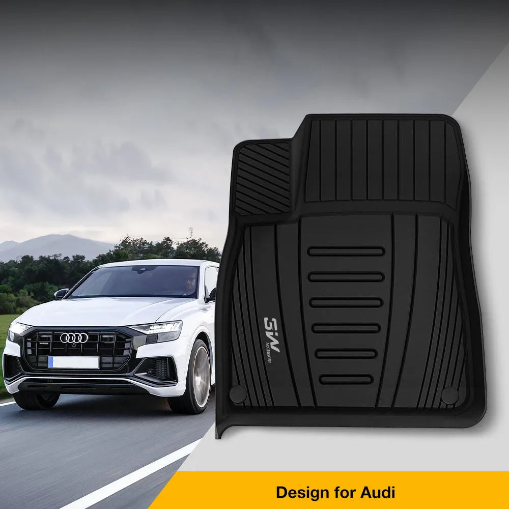 3W Audi Q8 20192024 Custom Floor Mats TPE Material & AllWeather