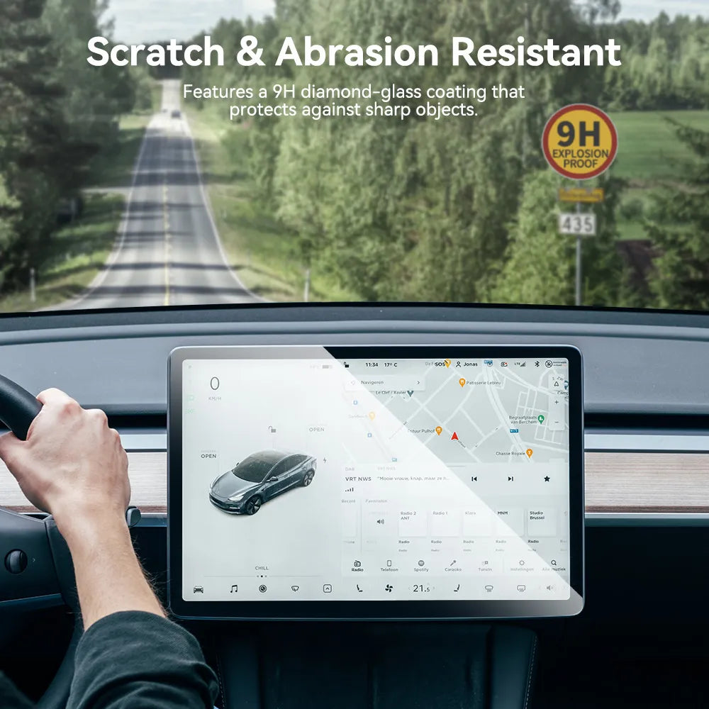 3W Tempered Glass Screen Protector For Tesla Model 3 Highland 2024-2025/ Y Juniper 2025-2026 Car Accessories
