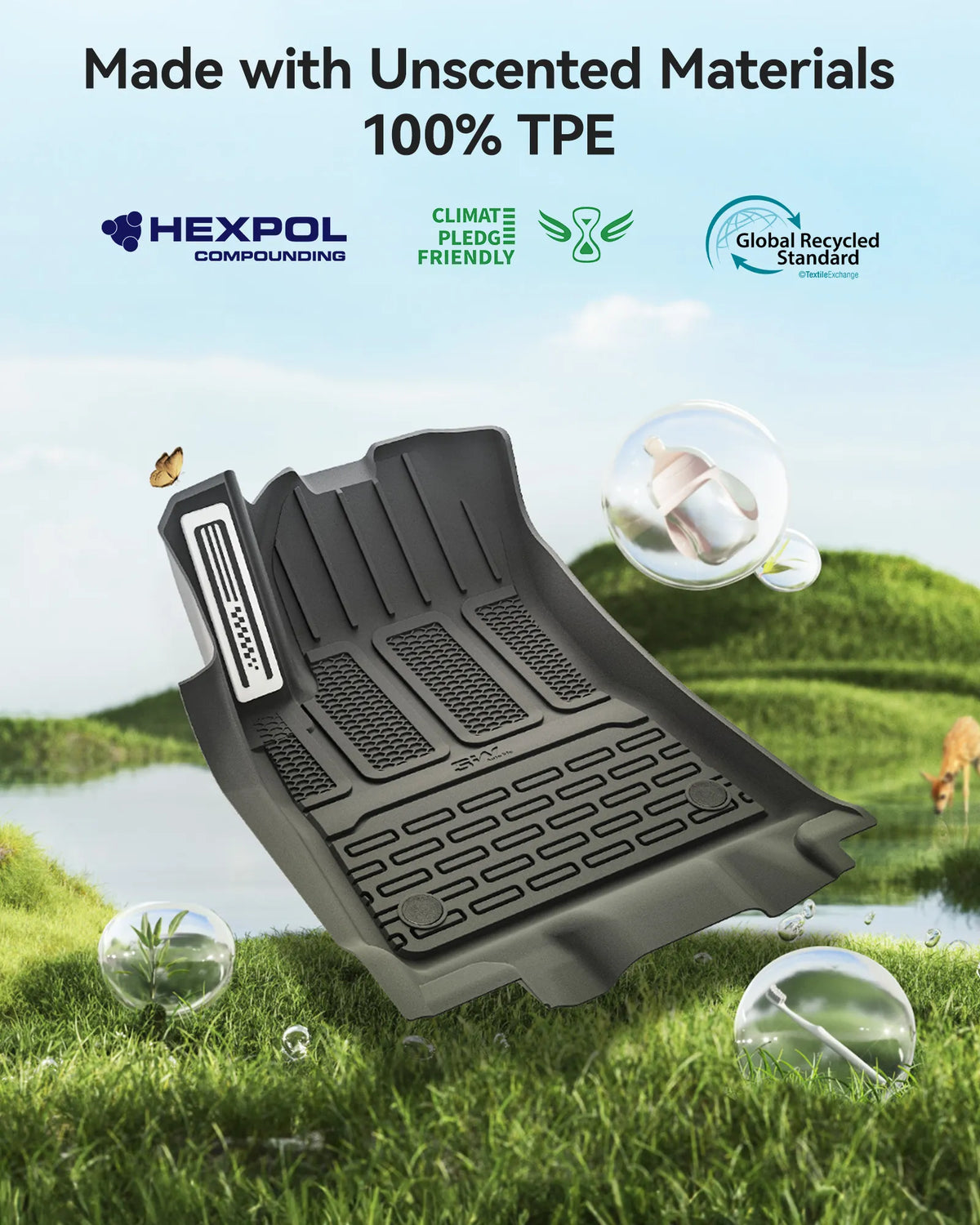 3W Jeep Cherokee 2026-2027 Custom Floor Mats / Trunk Mat / Seat Back Protector Thorex™ All-Weather Protection