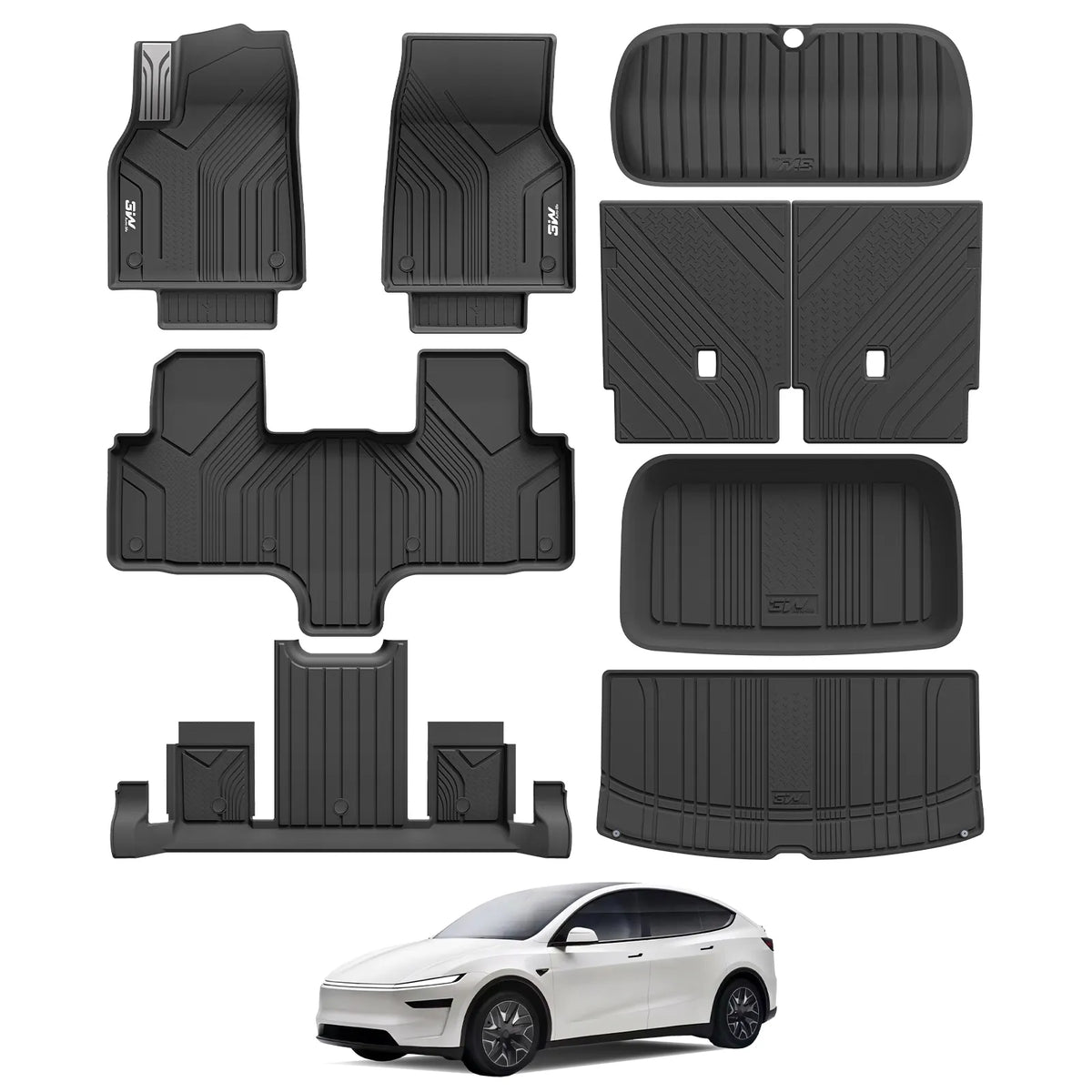 3W Tesla Model Y L 2026-2027 Custom Floor Mats Thorex™ All Weather Protection - 3Wliners